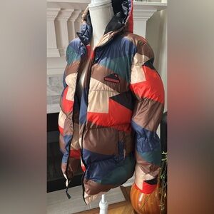 Reason Brand Color Block Puffer Jacket